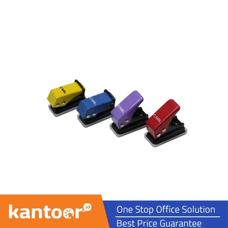 CARL MINI SIZE ONE HOLE PUNCH 12N WITH HANDLE LOCK WARNA CAMPUR