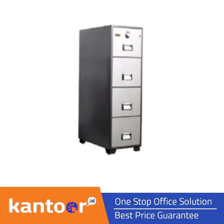 LION FIRE PROOF FILING CABINET L-744A 4 LACI+1 KUNCI