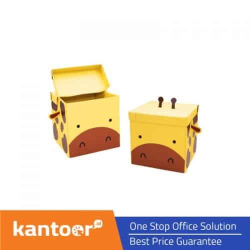 KUBO BOX KIDS JUNGLE SERIES TYPE-A UK. 35 X 35 X 35 CM JERAPAH (KIRIN)