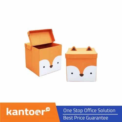 KUBO BOX KIDS JUNGLE SERIES TYPE-A UK. 35 X 35 X 35 CM RUBAH (KITSUNE)
