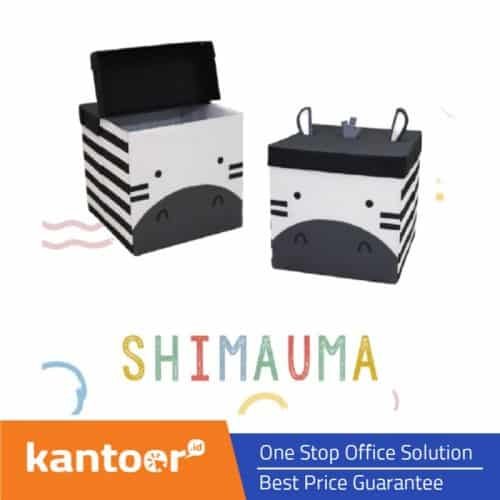 KUBO BOX KIDS JUNGLE SERIES TYPE-A UK. 35 X 35 X 35 CM ZEBRA (SHIMAUMA)