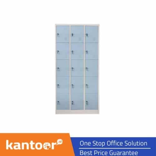 TIGER LOCKER CC-C15T 15 PINTU 108 7035 BLUE LIGHT GREY SANDY