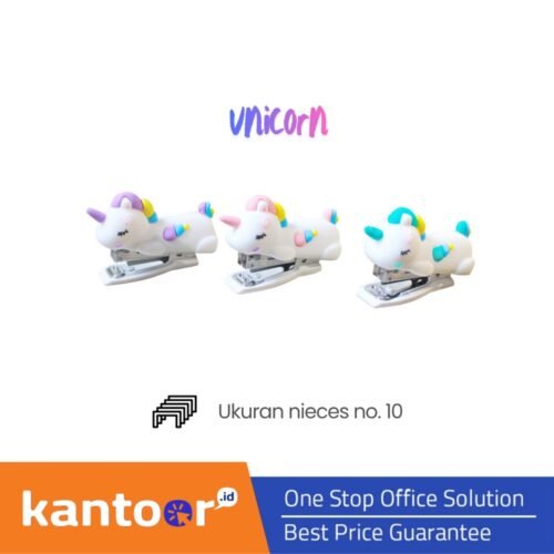 GM STAPLER MINI CHARACTER MX - 86018 UNICORN NO. 10 / STAPLES MINI KARAKTER KARTUN