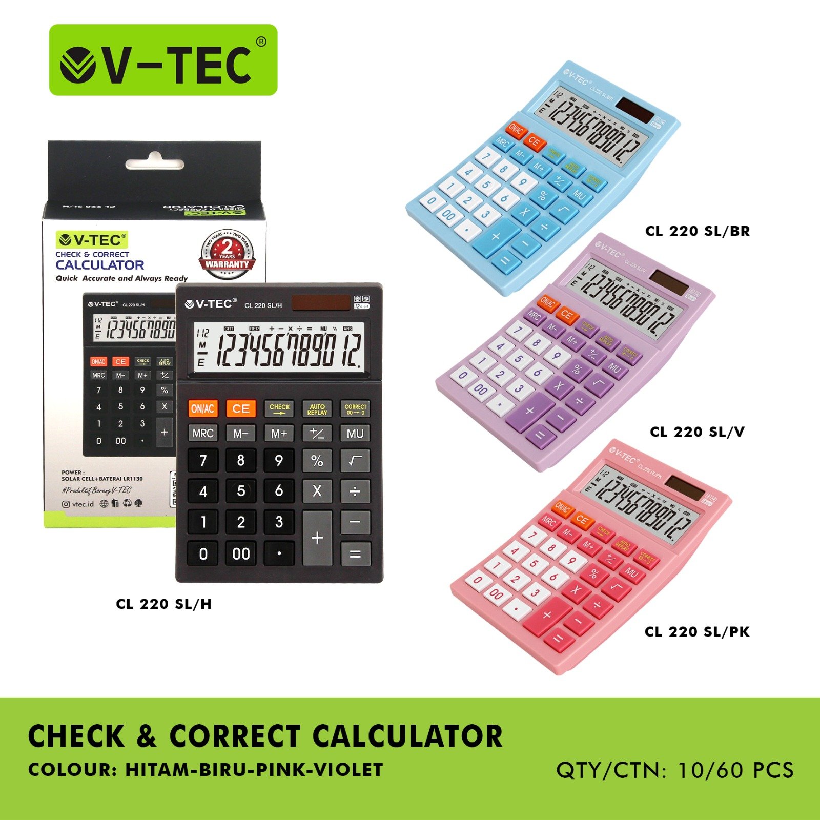 V-TEC CALCULATOR TYPE CL 220 SL/V - Image 4