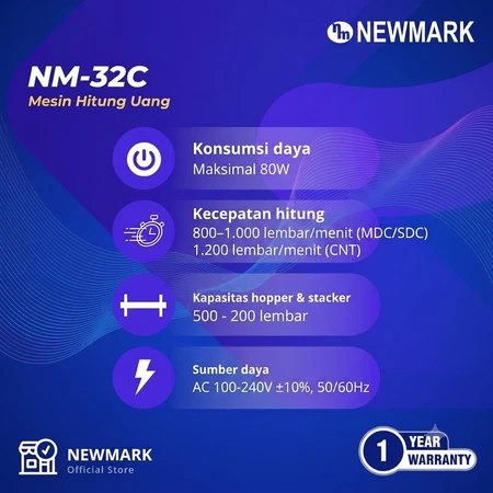 Newmark Mesin Hitung Uang NM-32C - Image 3