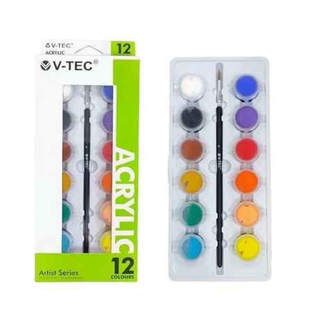 V-TEC ACRYLIC COLOUR VT-512 TB/5ML 12CLR - Image 1